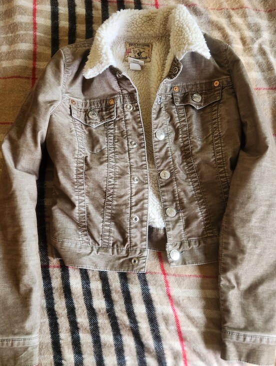 True Religion Jackets & Blazers - True Religion Jacket Emily Medium (Fits more like a small) Green Gray